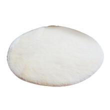 40cm Round Bathroom Bedroom Coral Fleece Soft Non-slip Floor Mat Rug Home Decor Beige Yellow