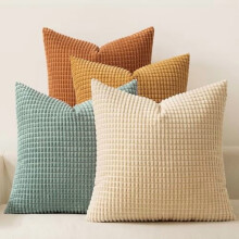 Boho Corduroy örngott 22x22 tum, set med 4