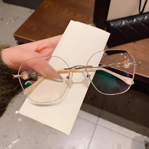 Damen-Lesebrille ohne Rand mit Blaulichtfilter +1,5