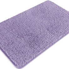Lavendel Badrumsmatta Absorberande Tvättbar Halkfri Chenille