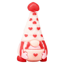 Mini Valentijnsbeeldjes, rode hartbeeldjes (6 stuks)