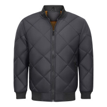 Jaqueta térmica masculina de inverno, pesada, isolada, de manga comprida, com bolsos com zíper para aquecimento urbano e estilo casual, preta,