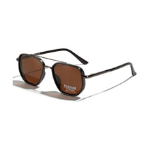 Γυαλιά ηλίου ZLCB Polarized TR90 Vintage τετράγωνα γυαλιά ηλίου με επίπεδη επιφάνεια, διπλή