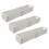 3Pcs Plastic Retractable Storage Bins, Space Saver, Multi-Purpose 16