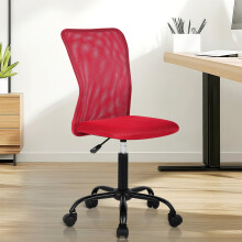Chaise de bureau ergonomique sans accoudoirs avec dossier en maille et