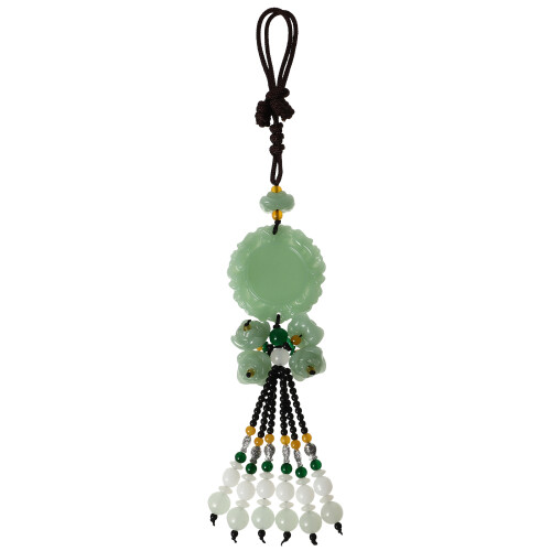 2Pièces Décoration Jade Verte Pour Rétroviseur Et À Main