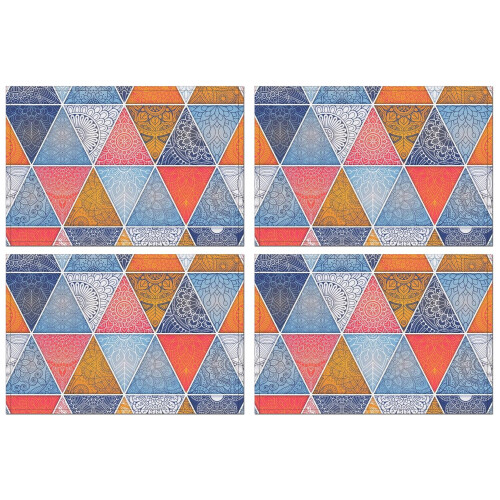 Σουπλά Boho Tribal Linen Blend Σετ 4 τεμαχίων, 12x18 ίντσες