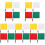 20Pièces Drapeaux D'arbitre Pour Courses En Extérieur Couleurs 2