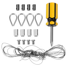 3Sets Koordpakket Voor En Buiten, Rvs Ophangkits