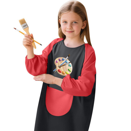 Malschürze für Kinder, langärmelig, wasserdicht