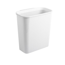 Coș de gunoi din plastic alb Worgeous pentru depozitare acasă, elegant și cu o capacitate de 0,5 galoane, perfect pentru orice cameră