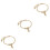3Pièces Bracelets Dorés Cadeaux Durables 5