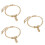 3Pièces Bracelets Dorés Cadeaux Durables 7