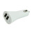 Carregador veicular multifuncional com design de trombeta e duas tomadas USB de 12V/24V (branco) 1