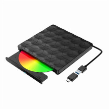Lecteur DVD externe USB 3.0 Type-C, graveur et lecteur CD/VCD, lecteur multimédia, vidéo haute définition