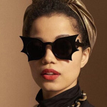 1 par de gafas de sol unisex estilo retro con forma de murciélago para hombre y mujer, estilo punk, gafas de sol divertidas estilo hip hop,