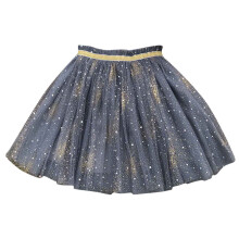 Saias casuais para meninas, saias de verão infantis, saias de festa de aniversário em camadas para meninas, cinza, 7-8 anos.