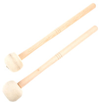 2Pièces Baguettes Percussion En Bois Et Feutre Blanc Pour Musiciens