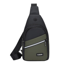 Sac bandoulière unisexe avec trou pour écouteurs, petit sac de randonnée, sac de poitrine, sac à dos vert pour étudiants et activités de plein