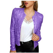 Sequin Blazer for Women Trendy Casual Cardigan,2023 Women's Sparkle Sequins Jacket Open Front Long Sleeve Blazer Jacket for Party Clubwear