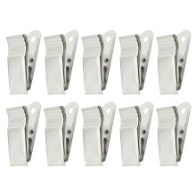 300Pièces Pinces Renforcées Métal Argent Pour Porte-Badge Et Carte