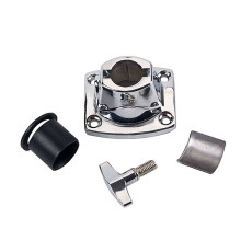 4Pièces -Cymbale Tom Métal Argenté Pour Percussion Batterie
