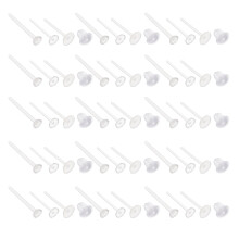 1800Pièces Boucles D'oreilles À Pousser Silicone Blanches Pour DIY