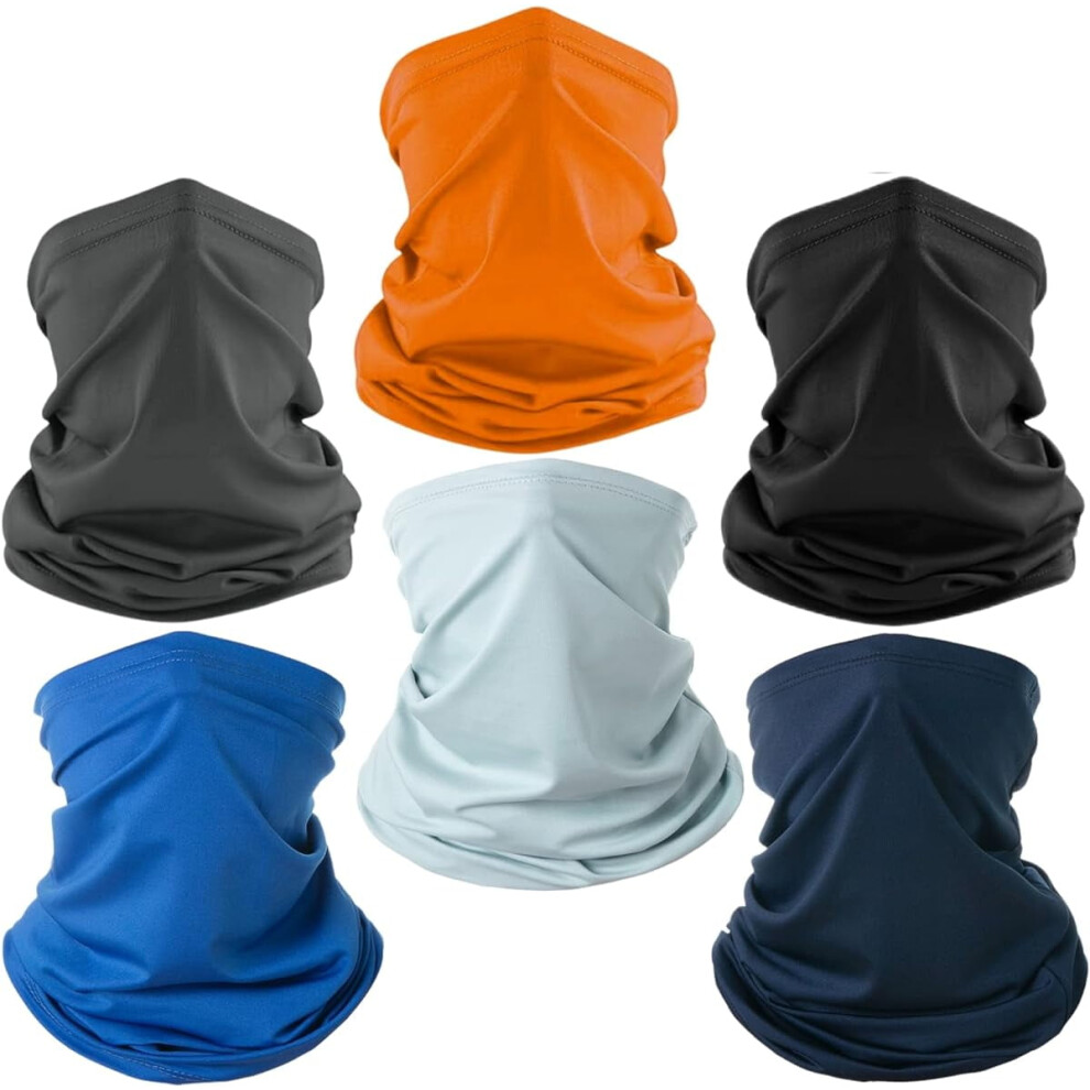 6Pcs Neck Gaiter Bandana Face Mask Cooling Mask Face Cover For Men Women 9485826330936