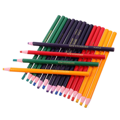 40Pièces Crayons De Cire Assortis En Bois Multi-Usage Pour