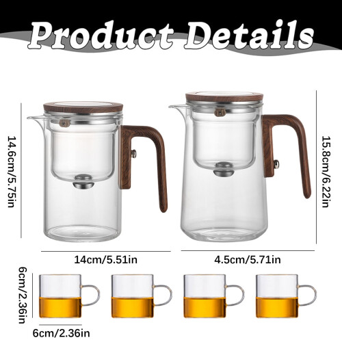 Magic Witchcraft Glass Teapot with Strainer 4-Cup 1