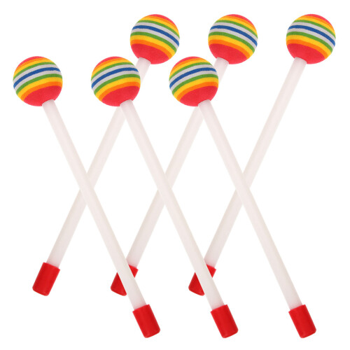 24Pièces Baguettes Batterie Enfant Arc-En- Et