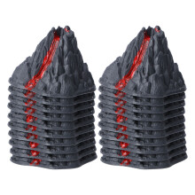 60Pièces Décor Volcan Miniature Plastique Gris Pour Jardin Et Bonsai