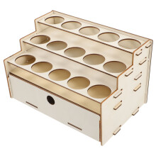 4Pièces Rangement Peinture Beige En Bois Avec Pour