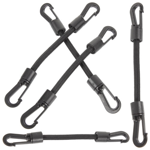 5 Pcs Short Bungee Cords with Hooks Elastic String