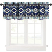Cuirtín Valance Aztec 54x18 orlach Geoiméadrach Teibí