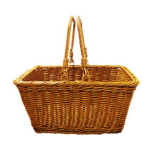 Wicker Basket Gift Baskets Empty Square Woven Picnic Basket Easter Candy Basket