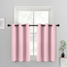 Pink Blackout Curtains 52x84 in, Thermal Insulated Polyester