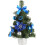 Royal Blue Mini Christmas Tree with Ornaments 12 inch 1