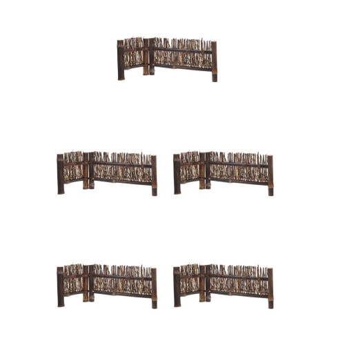 5Pièces Mini Clôture En Bambou Pour Micro Paysage 2