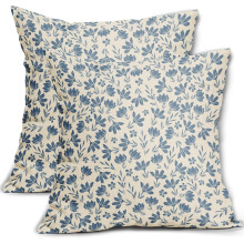 Capas de almofada vintage com estampa floral, 45x45 cm, conjunto com 2 unidades, capas de almofada rústicas em linho preto e marrom para sofá, cama