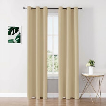 Blackout Curtains 42x84 Inch, 2 Panels, Grommet, Thermal Insulated, Darkening, Biscotti Beige – Compatible with Standard Rods