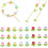 Γυάλινες χάντρες λουλουδιών για κατασκευή κοσμημάτων, 100 τεμάχια ημιδιαφανείς 1