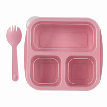 Bento-box met 3 compartimenten – gemaakt van tarwestroplastic, herbruikbaar