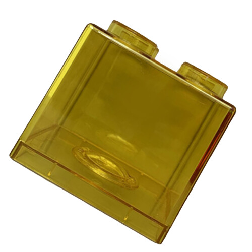 Cofrinho retangular transparente para moedas, ideal para crianças. 1