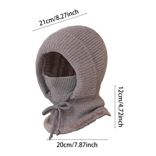 yocbz3in5Καπέλο Beanie με κασκόλ και μάσκα για γυναίκες σε εξωτερικούς χώρους, 2