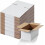 Verzenddozen 10x6x6 inch, wit, gegolfd, set van 40 1