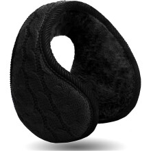 2Pcs Winter Ear Muffs for Men Women Classic Unisex Fleece Ear Warmers for Cold Weather Behind the Head Earmuffs Adjustable