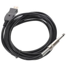 Nahrávací audio kabel pro elektrickou kytaru, USB kabel pro nahrávání, 3metrový adaptér pro elektrickou kytaru a PC, audio přenosový kabel