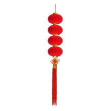 (5.2cm Four) Red Cny Lanterns Chinese New Lunar Year Hanging Festival Spring Decoration