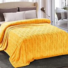 Flannel Fleece Throw Blanket 90 x 66 in, Soft Velvet